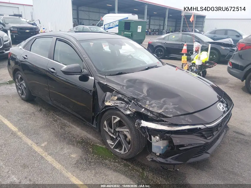 HYUNDAI ELANTRA 2024, VIN KMHLS4DG3RU672514