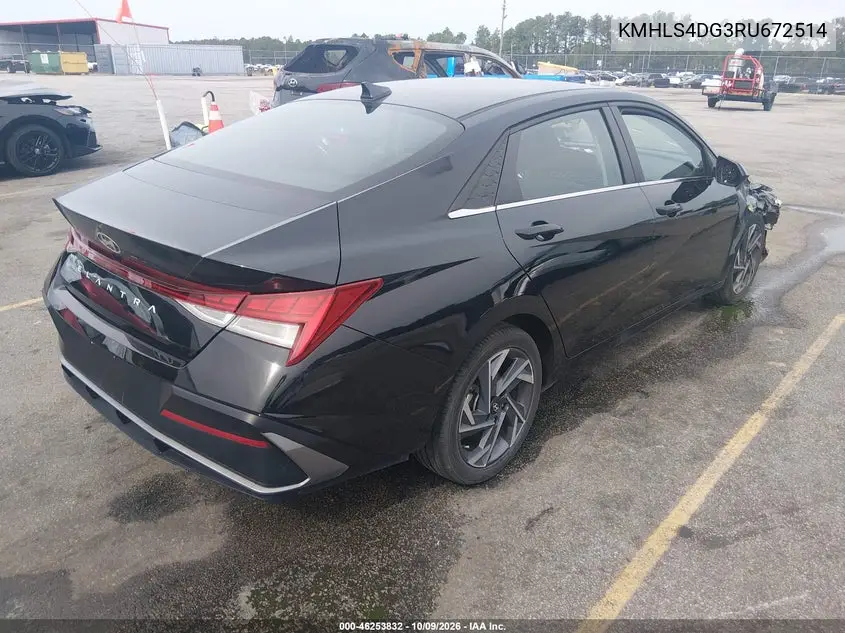 2024 HYUNDAI ELANTRA VIN KMHLS4DG3RU672514 — фото 4
