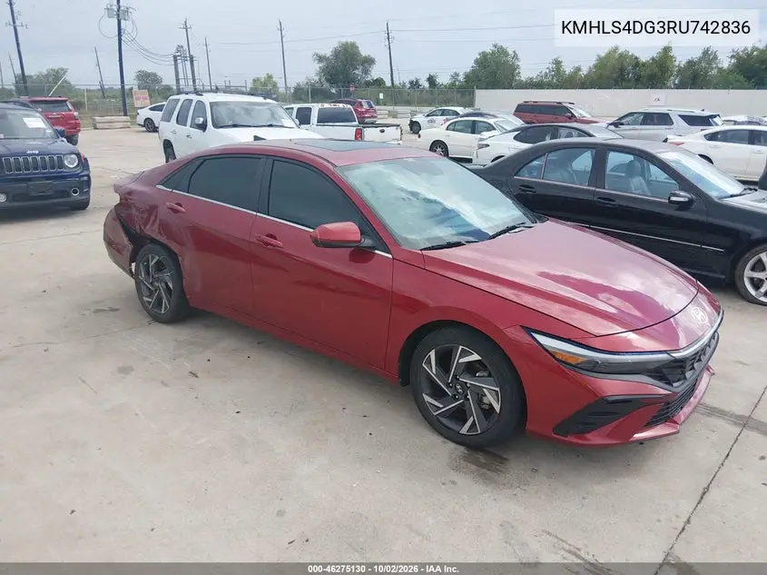 HYUNDAI ELANTRA 2024, VIN KMHLS4DG3RU742836