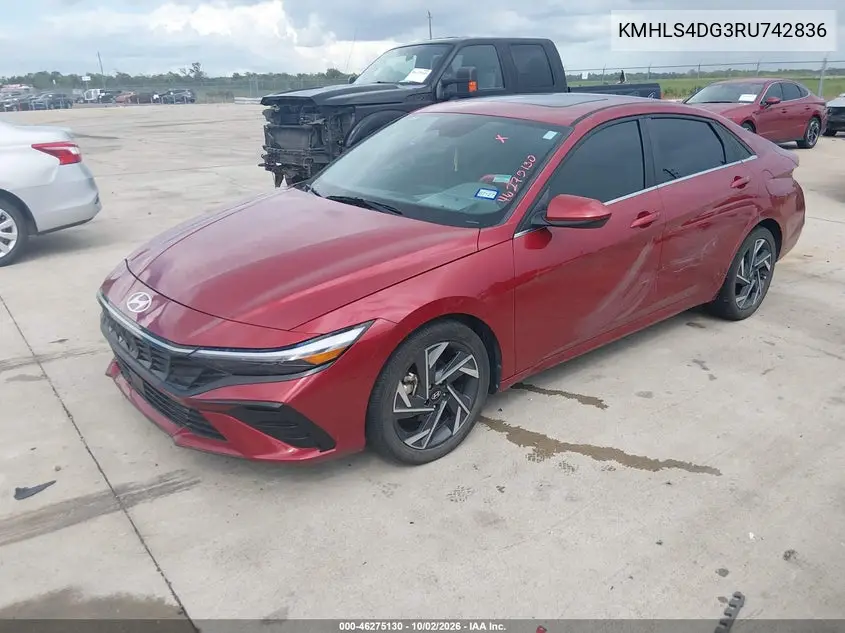 2024 HYUNDAI ELANTRA VIN KMHLS4DG3RU742836 — фото 2