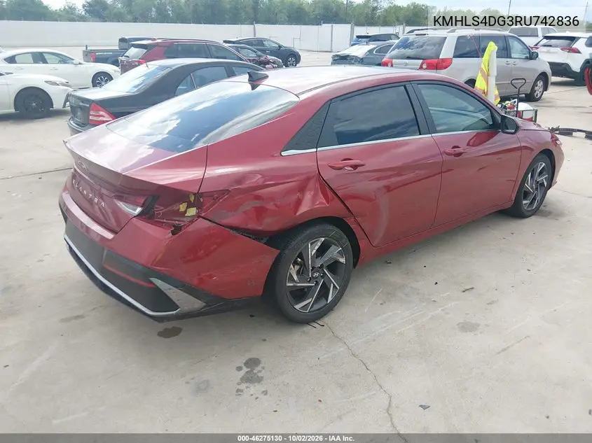 2024 HYUNDAI ELANTRA VIN KMHLS4DG3RU742836 — фото 4