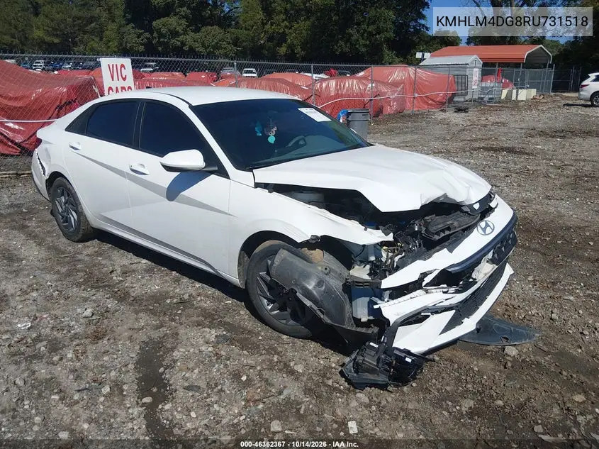 HYUNDAI ELANTRA 2024, VIN KMHLM4DG8RU731518