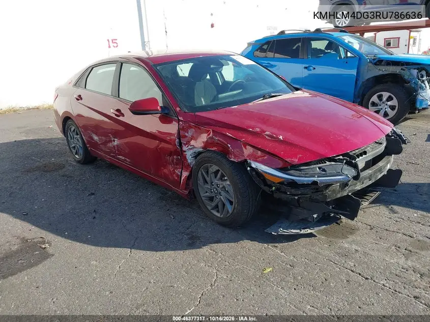 HYUNDAI ELANTRA 2024, VIN KMHLM4DG3RU786636