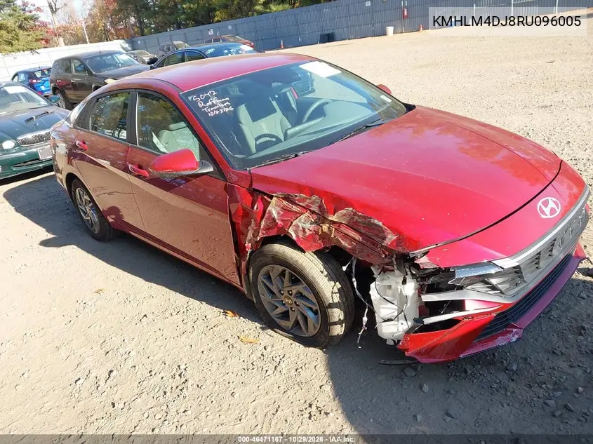 HYUNDAI ELANTRA 2024, VIN KMHLM4DJ8RU096005