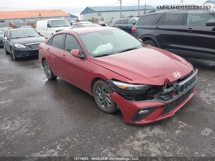 HYUNDAI ELANTRA 2025, VIN KMHLM4DG5SU091757