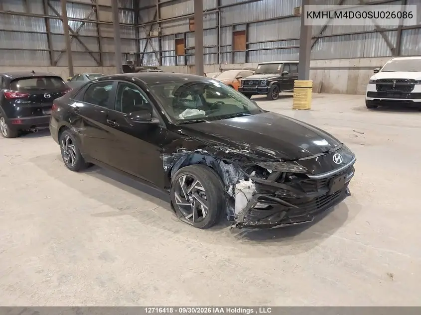 HYUNDAI ELANTRA 2025, VIN KMHLM4DG0SU026086
