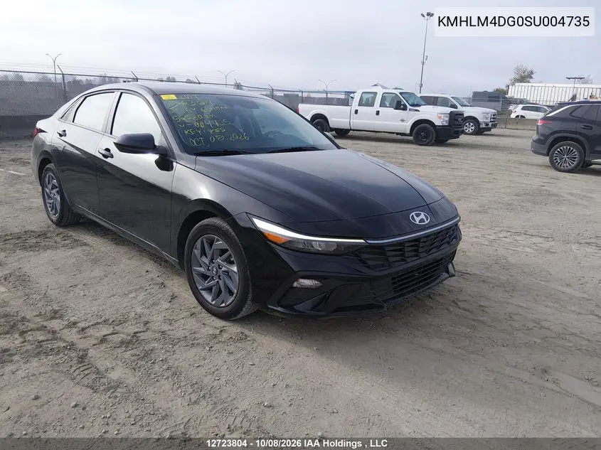 HYUNDAI ELANTRA 2025, VIN KMHLM4DG0SU004735
