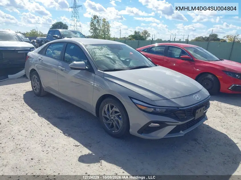 HYUNDAI ELANTRA 2025, VIN KMHLM4DG4SU004804