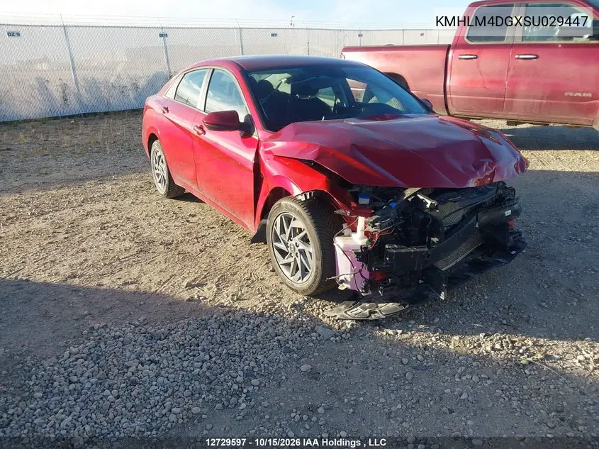 HYUNDAI ELANTRA 2025, VIN KMHLM4DGXSU029447