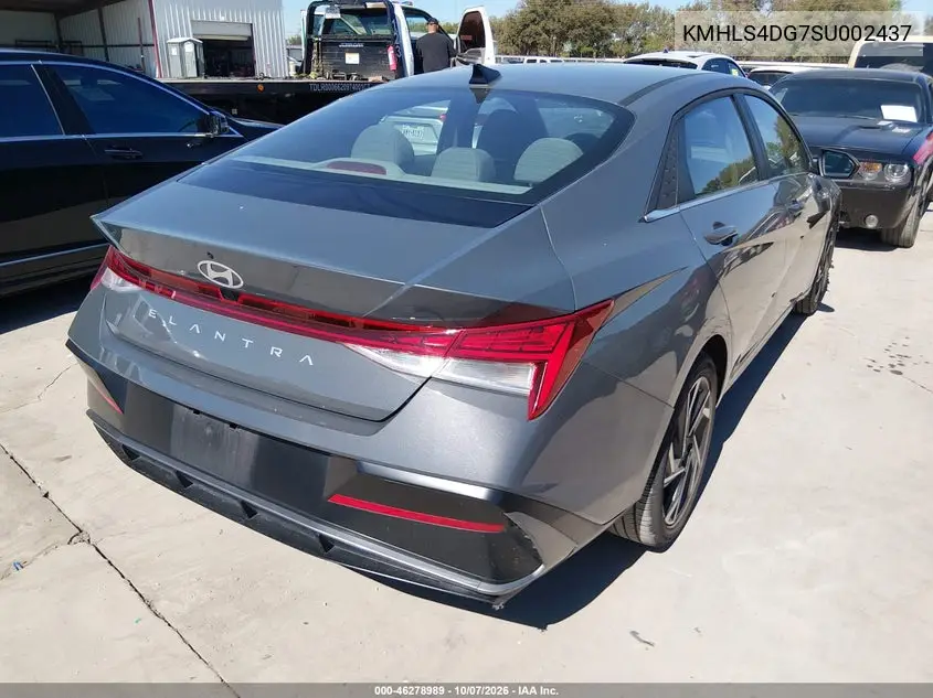 2025 HYUNDAI ELANTRA VIN KMHLS4DG7SU002437 — фото 4