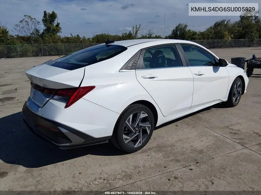 2025 HYUNDAI ELANTRA VIN KMHLS4DG6SU005829 — фото 4