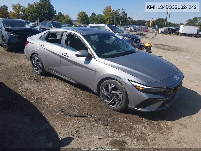 HYUNDAI ELANTRA 2025, VIN KMHLS4DG3SU024242