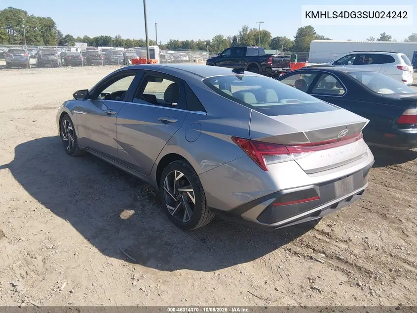 2025 HYUNDAI ELANTRA VIN KMHLS4DG3SU024242 — фото 3