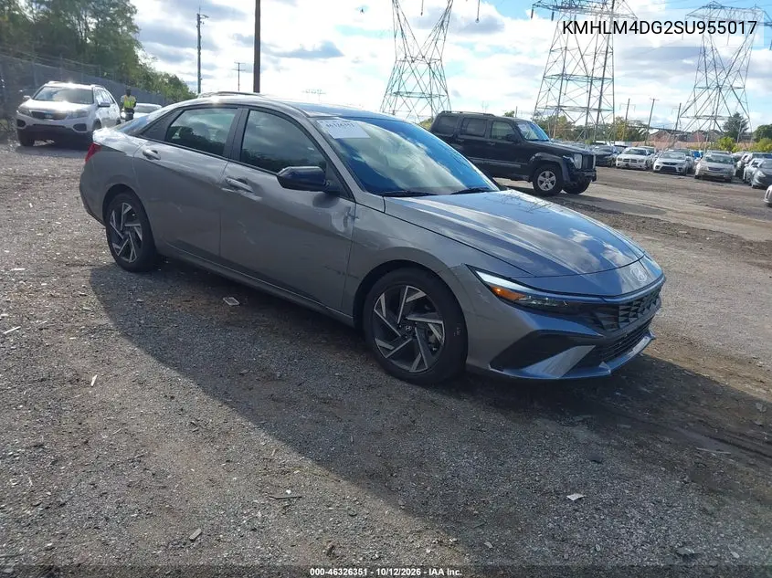 HYUNDAI ELANTRA 2025, VIN KMHLM4DG2SU955017