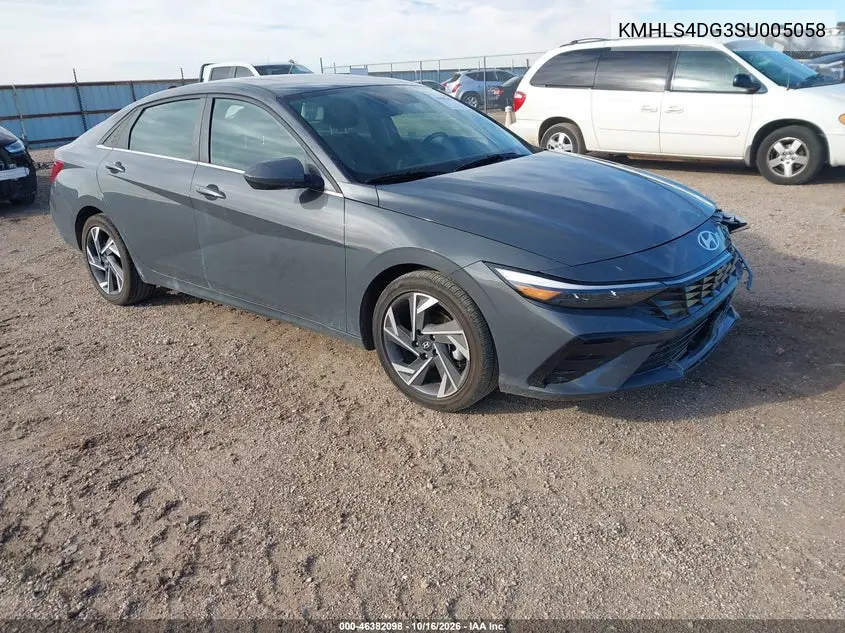 HYUNDAI ELANTRA 2025, VIN KMHLS4DG3SU005058