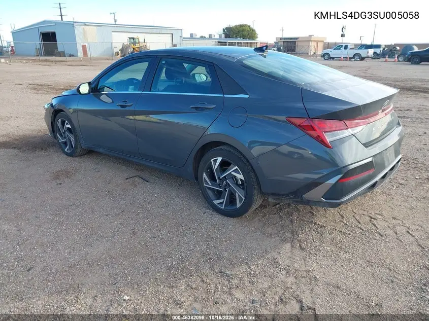 2025 HYUNDAI ELANTRA VIN KMHLS4DG3SU005058 — фото 3