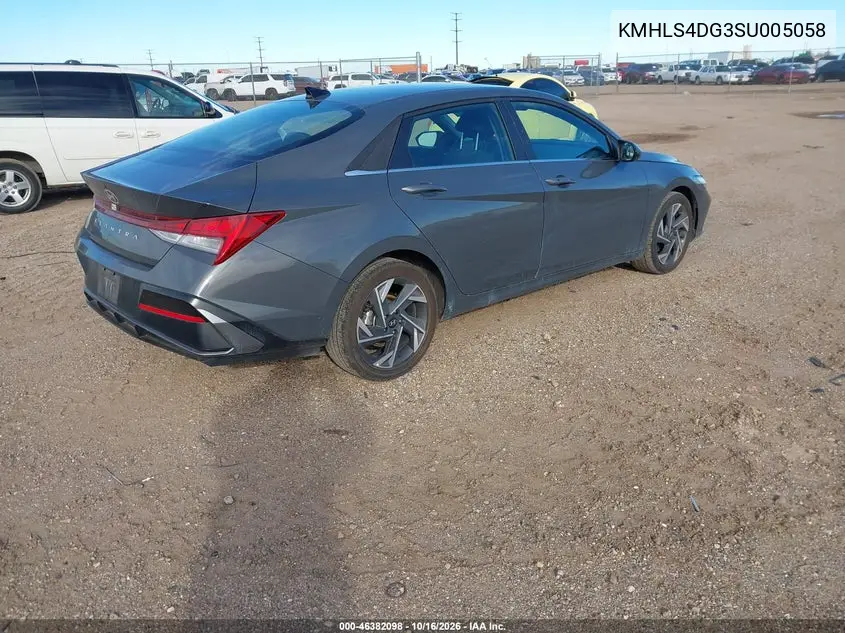 2025 HYUNDAI ELANTRA VIN KMHLS4DG3SU005058 — фото 4