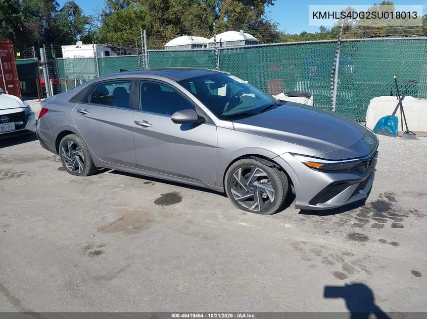 HYUNDAI ELANTRA 2025, VIN KMHLS4DG2SU018013