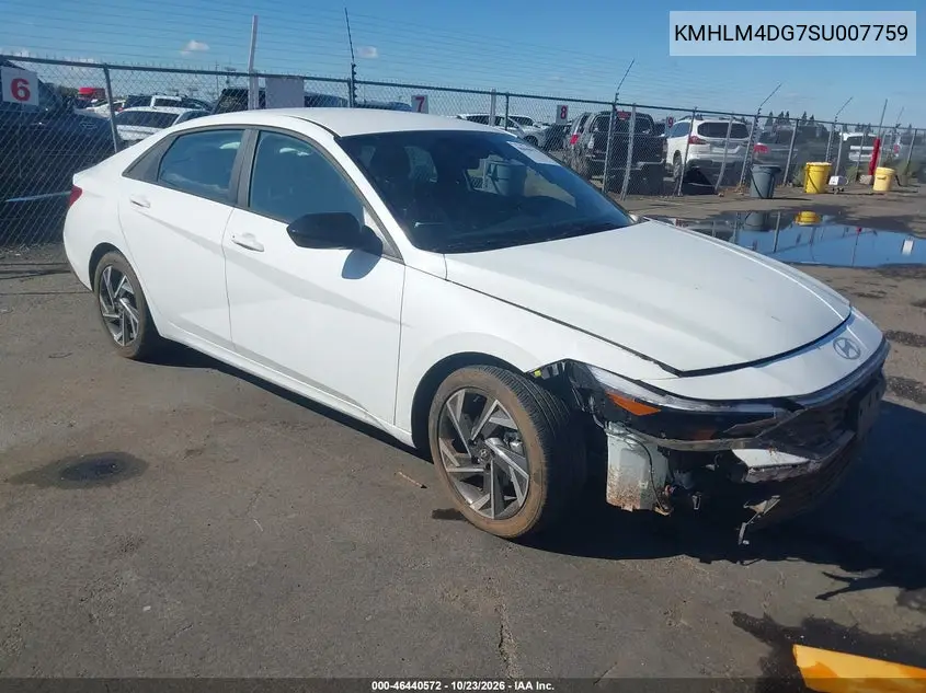 HYUNDAI ELANTRA 2025, VIN KMHLM4DG7SU007759