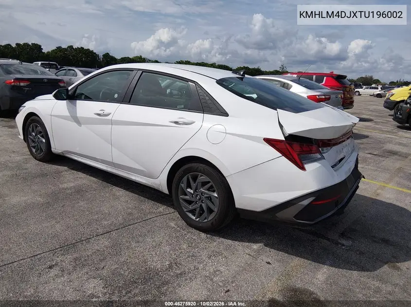 2026 HYUNDAI ELANTRA VIN KMHLM4DJXTU196002 — фото 3