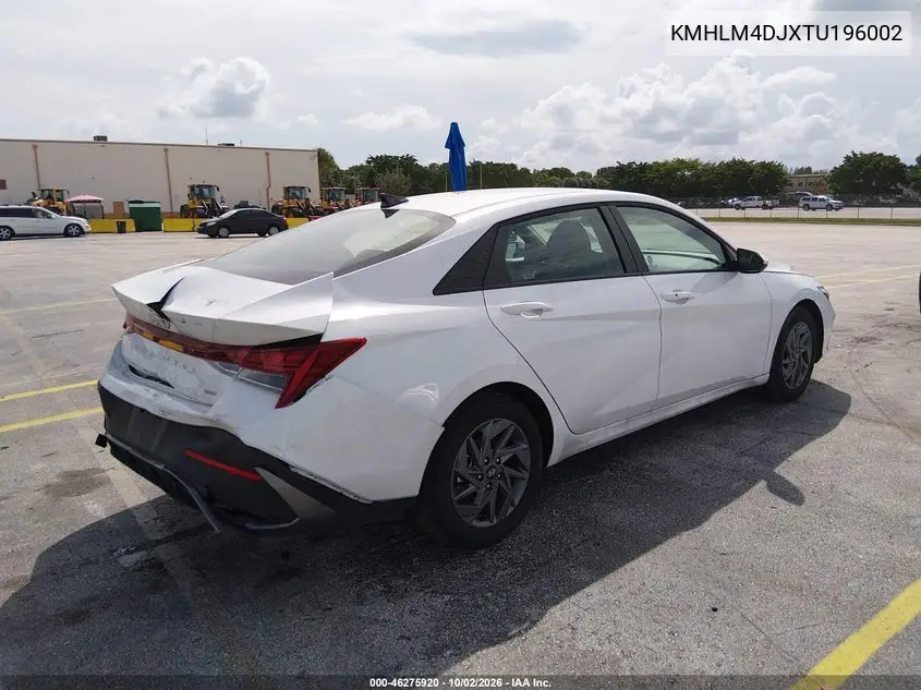 2026 HYUNDAI ELANTRA VIN KMHLM4DJXTU196002 — фото 4