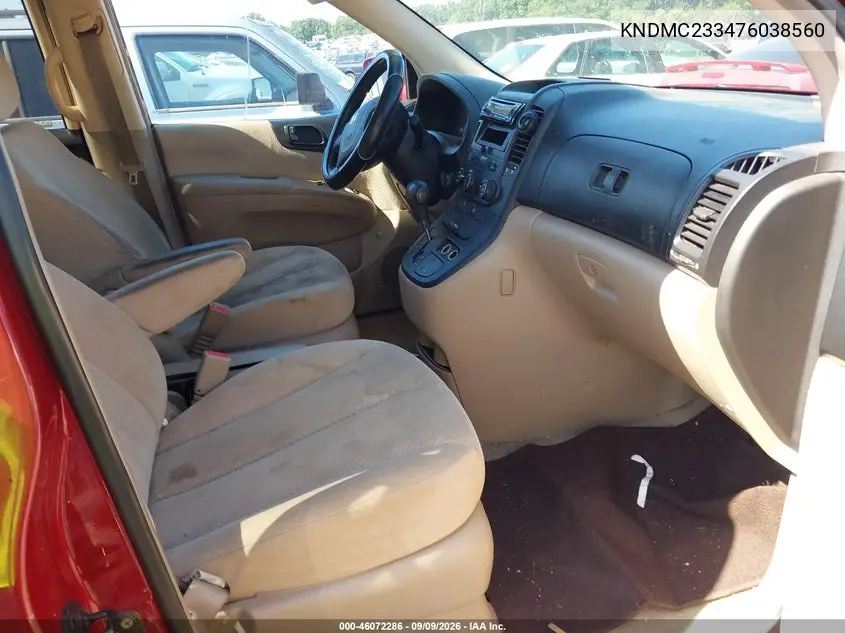 2007 HYUNDAI ENTOURAGE VIN KNDMC233476038560 — фото 5