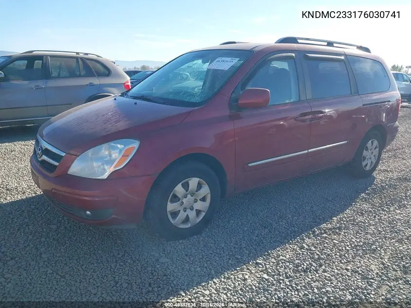 2007 HYUNDAI ENTOURAGE VIN KNDMC233176030741 — фото 2