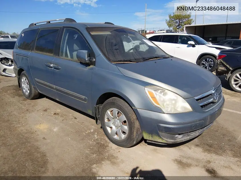 HYUNDAI ENTOURAGE 2008, VIN KNDMC233486048488