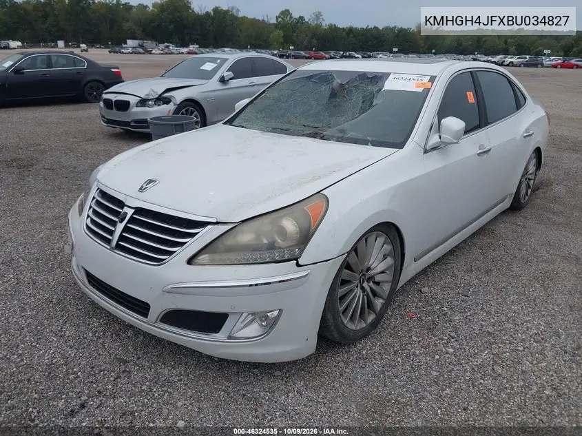 2011 HYUNDAI EQUUS VIN KMHGH4JFXBU034827 — фото 2