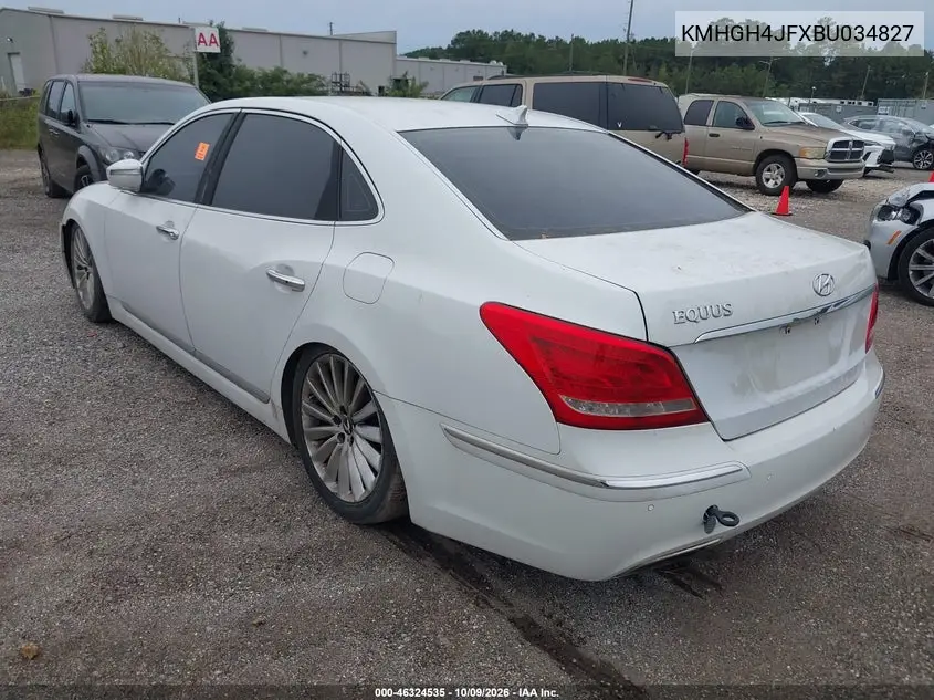 2011 HYUNDAI EQUUS VIN KMHGH4JFXBU034827 — фото 3