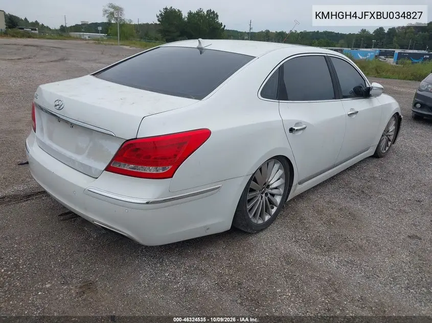 2011 HYUNDAI EQUUS VIN KMHGH4JFXBU034827 — фото 4