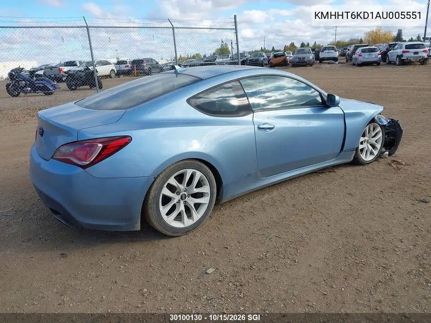 2010 HYUNDAI GENESIS COUPE VIN KMHHT6KD1AU005551 — фото 4