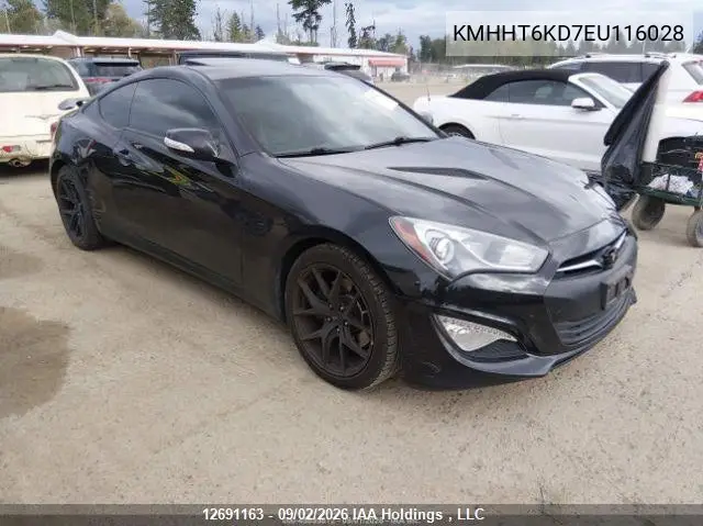 HYUNDAI GENESIS COUPE 2014, VIN KMHHT6KD7EU116028