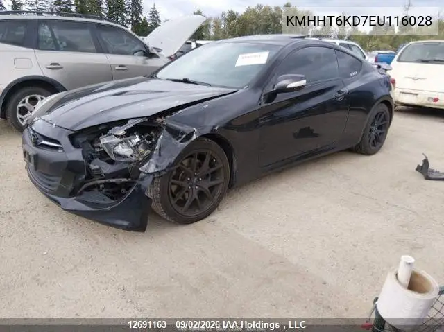 2014 HYUNDAI GENESIS COUPE VIN KMHHT6KD7EU116028 — фото 3