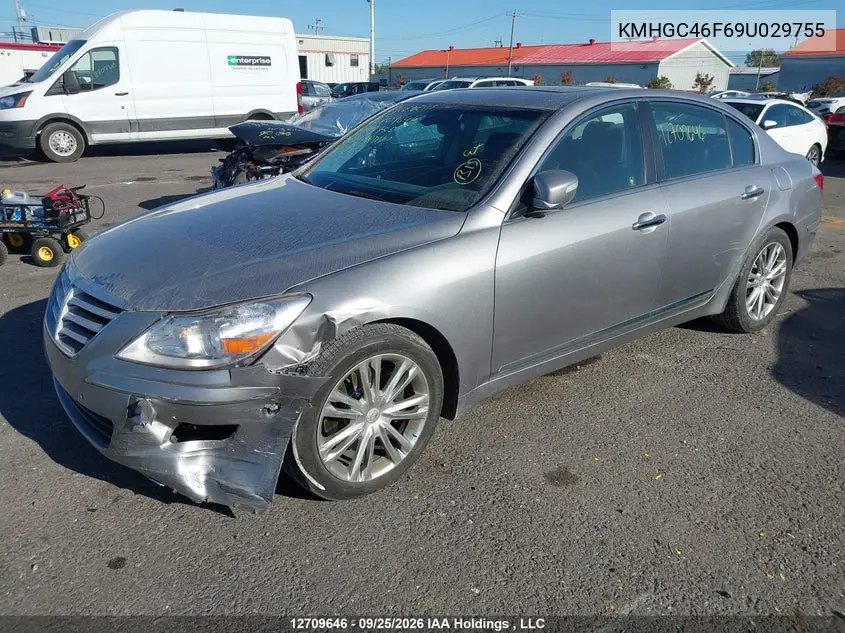 2009 HYUNDAI GENESIS VIN KMHGC46F69U029755 — фото 2