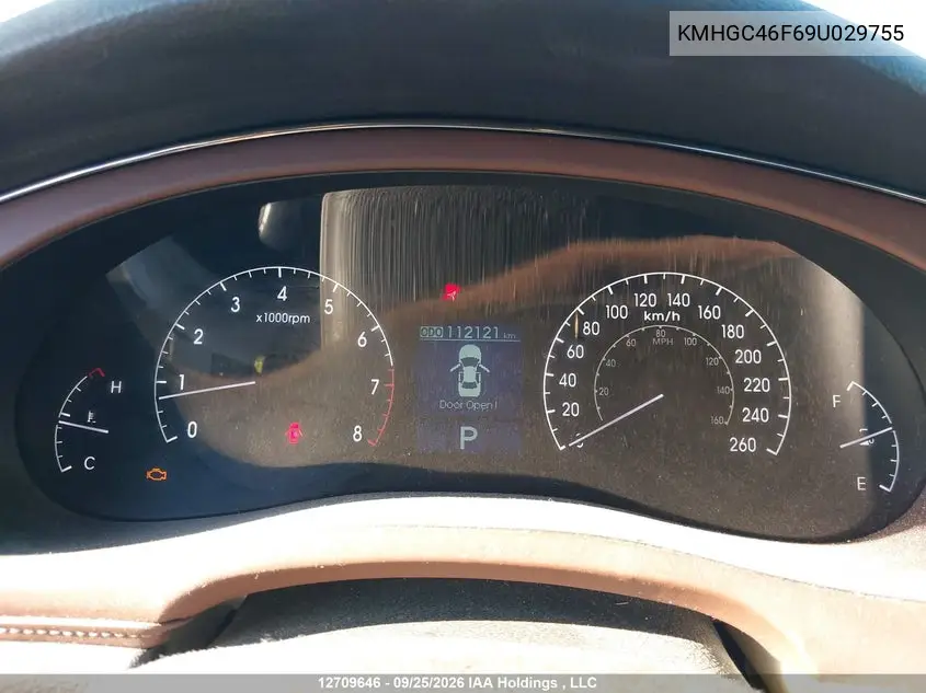 2009 HYUNDAI GENESIS VIN KMHGC46F69U029755 — фото 7