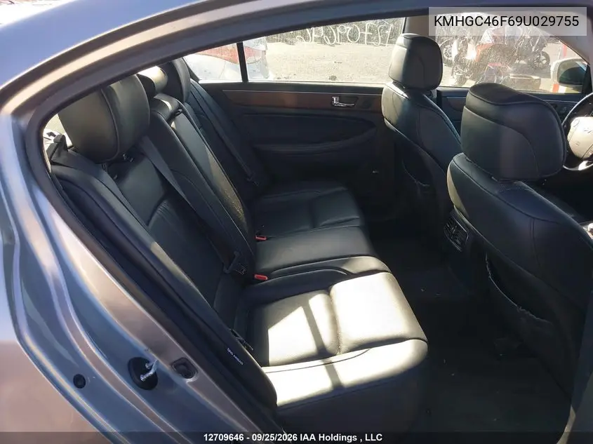 2009 HYUNDAI GENESIS VIN KMHGC46F69U029755 — фото 8