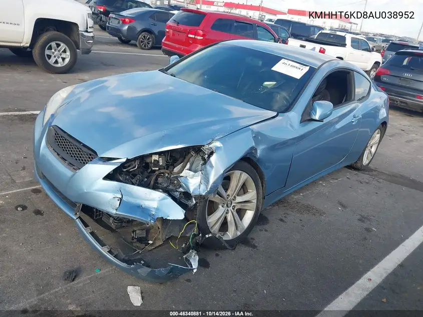 2010 HYUNDAI GENESIS VIN KMHHT6KD8AU038952 — фото 2