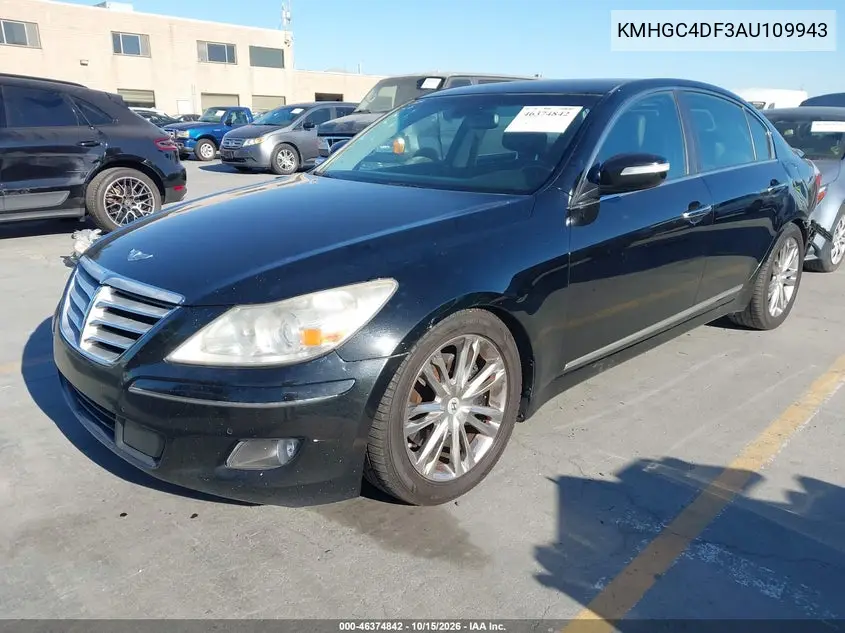 2010 HYUNDAI GENESIS VIN KMHGC4DF3AU109943 — фото 2
