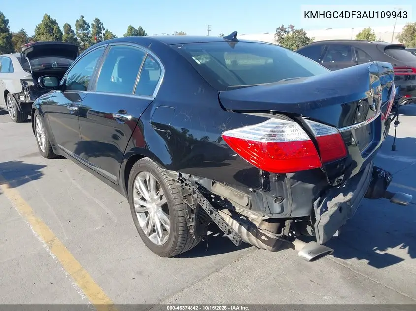 2010 HYUNDAI GENESIS VIN KMHGC4DF3AU109943 — фото 3