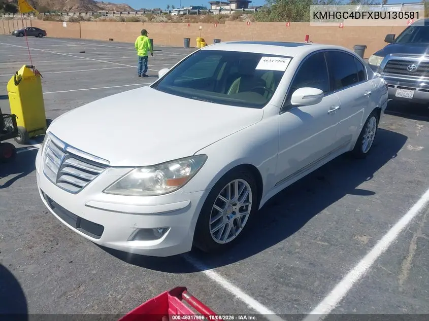 2011 HYUNDAI GENESIS VIN KMHGC4DFXBU130581 — фото 2