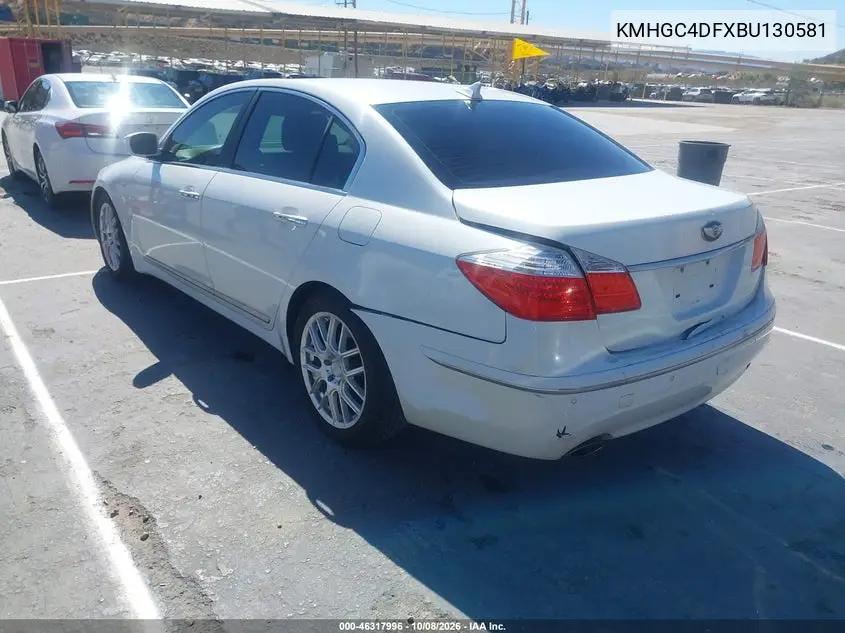 2011 HYUNDAI GENESIS VIN KMHGC4DFXBU130581 — фото 3