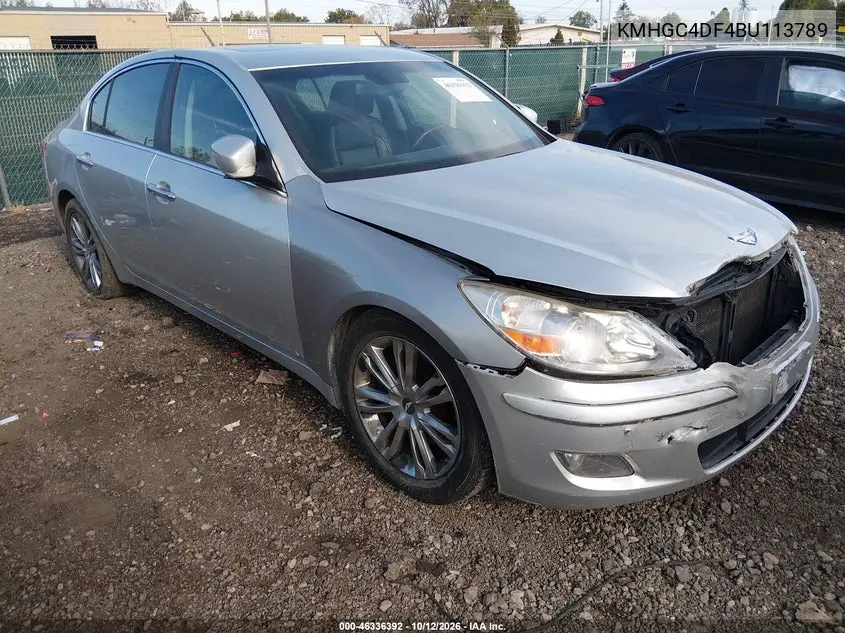 HYUNDAI GENESIS 2011, VIN KMHGC4DF4BU113789