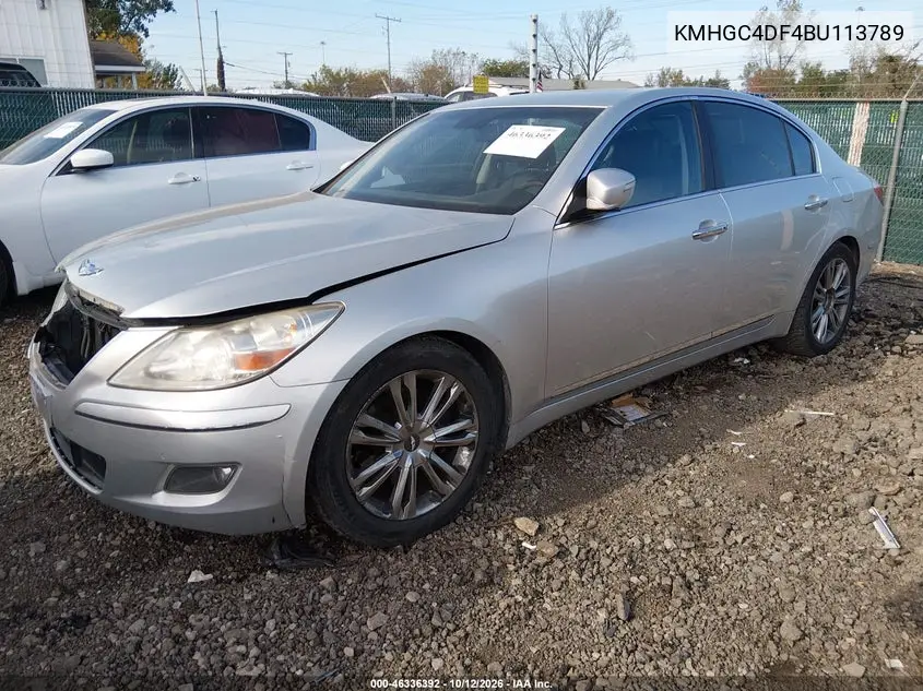 2011 HYUNDAI GENESIS VIN KMHGC4DF4BU113789 — фото 2