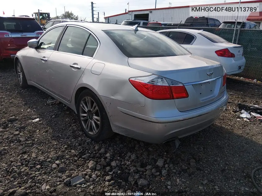 2011 HYUNDAI GENESIS VIN KMHGC4DF4BU113789 — фото 3