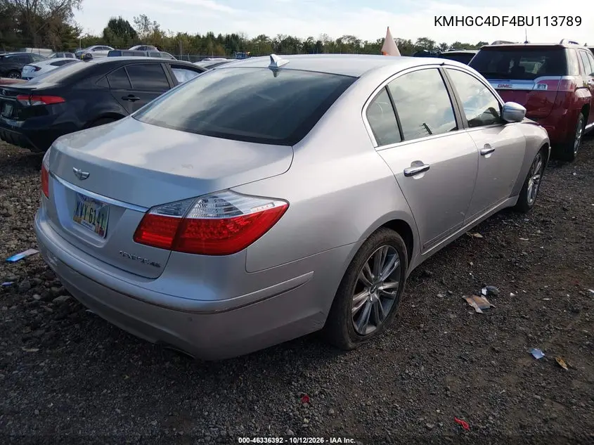 2011 HYUNDAI GENESIS VIN KMHGC4DF4BU113789 — фото 4