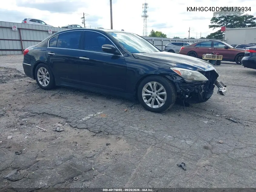 HYUNDAI GENESIS 2012, VIN KMHGC4DD9CU179934
