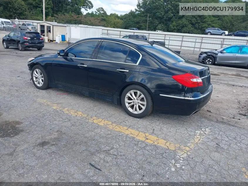 2012 HYUNDAI GENESIS VIN KMHGC4DD9CU179934 — фото 3