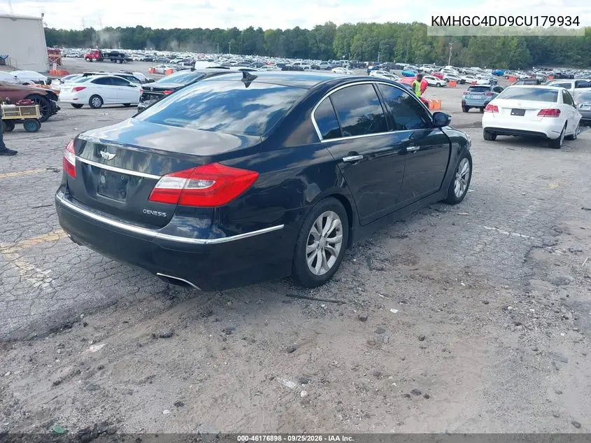 2012 HYUNDAI GENESIS VIN KMHGC4DD9CU179934 — фото 4