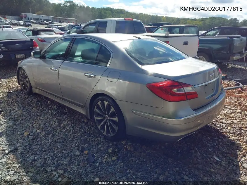 2012 HYUNDAI GENESIS VIN KMHGC4DD2CU177815 — фото 3